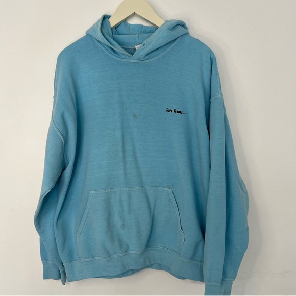 iets frans… Blue Hoodie M Urban Outfitters Relaxed Fit Streetwear Pullover Blank - Picture 2 of 12